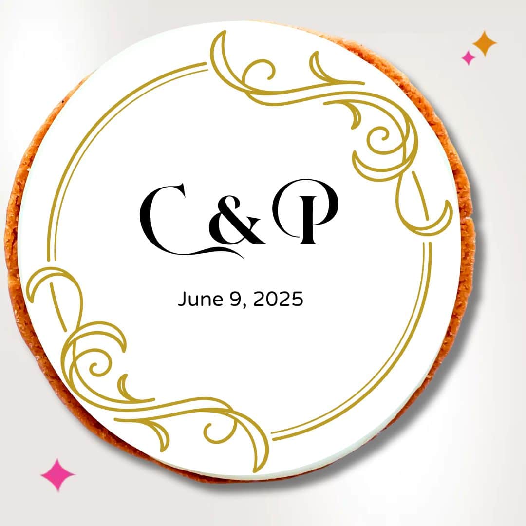 simple Custom Printed Cookies for Weddings, Anniversaries & More