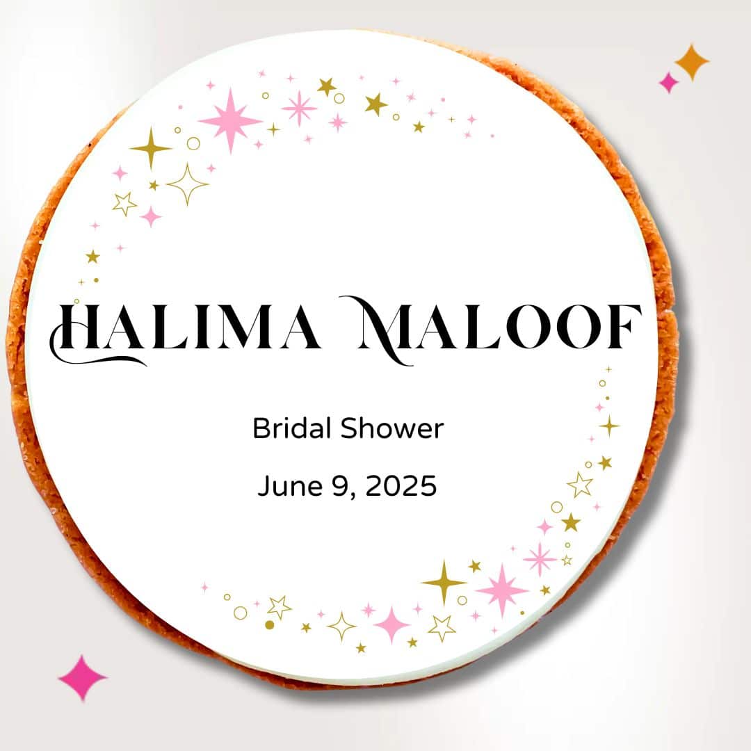 simple Custom Printed Cookies for Weddings, Anniversaries & More