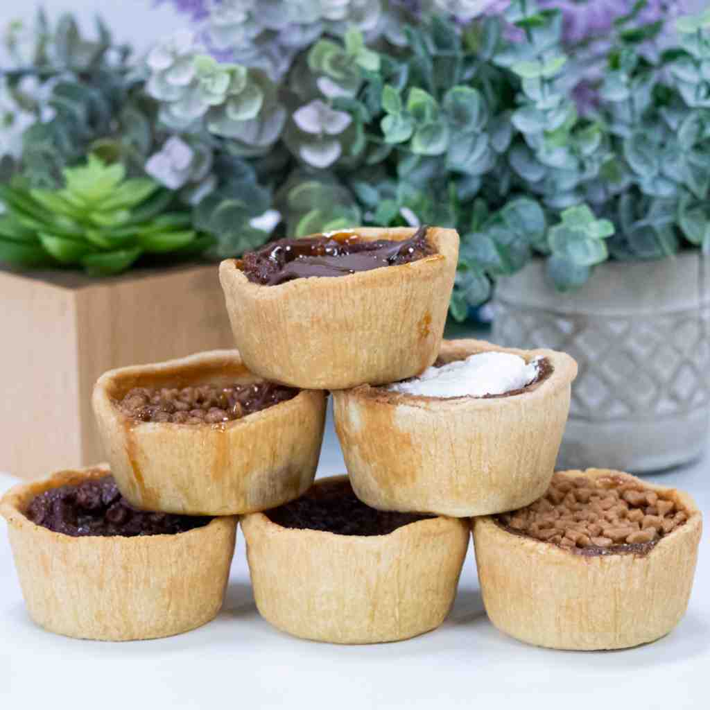 Stack of butter tarts in Small Dessert Subscription