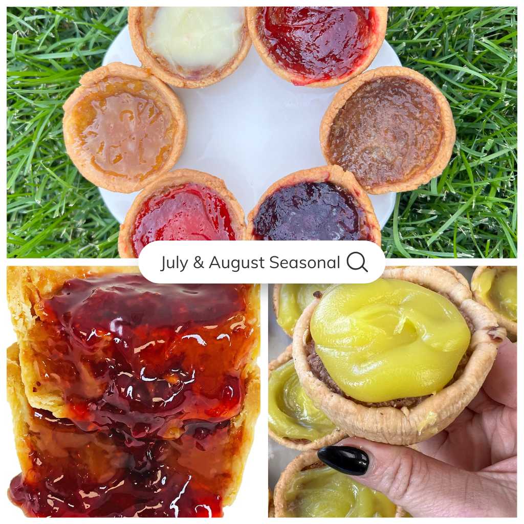 summer wedding dessert flavours in July & August seasonal butter tarts for blog July sweet deals